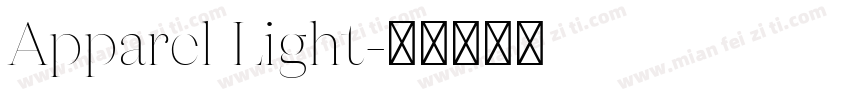 Apparel Light字体转换